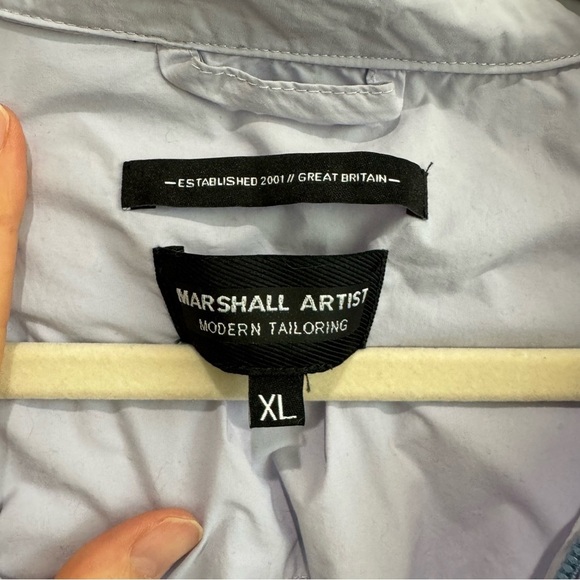 Marshall Artist Tonaro Mens XL Overshirt Lilac Full Zip Casual Jacket Preppy - Picture 8 of 12